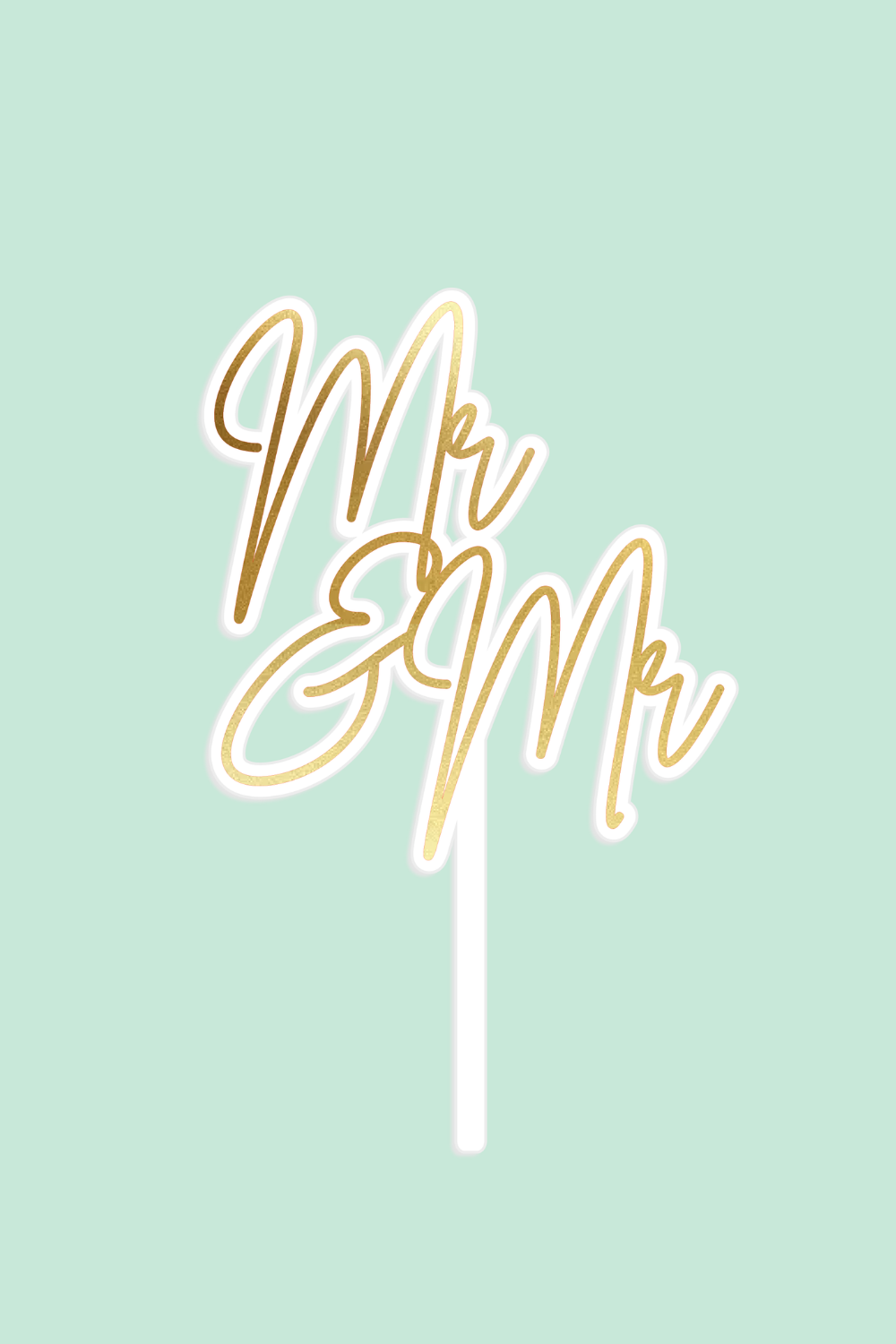 Wedding Script Cake Topper