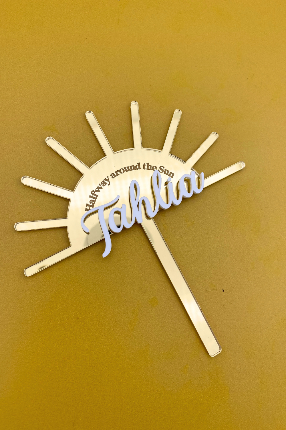 Halfway Around the Sun Cake Topper