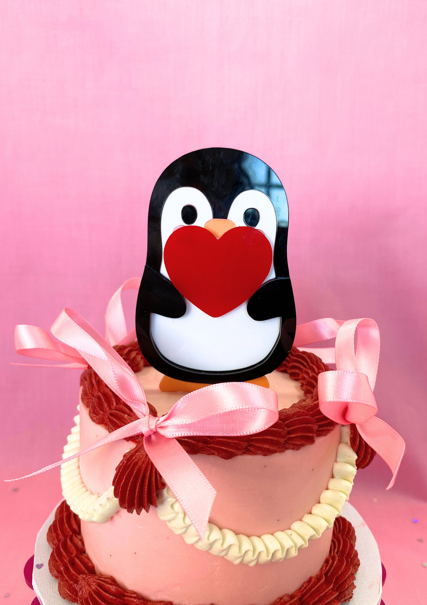 Penguin Secret Message Cake Topper