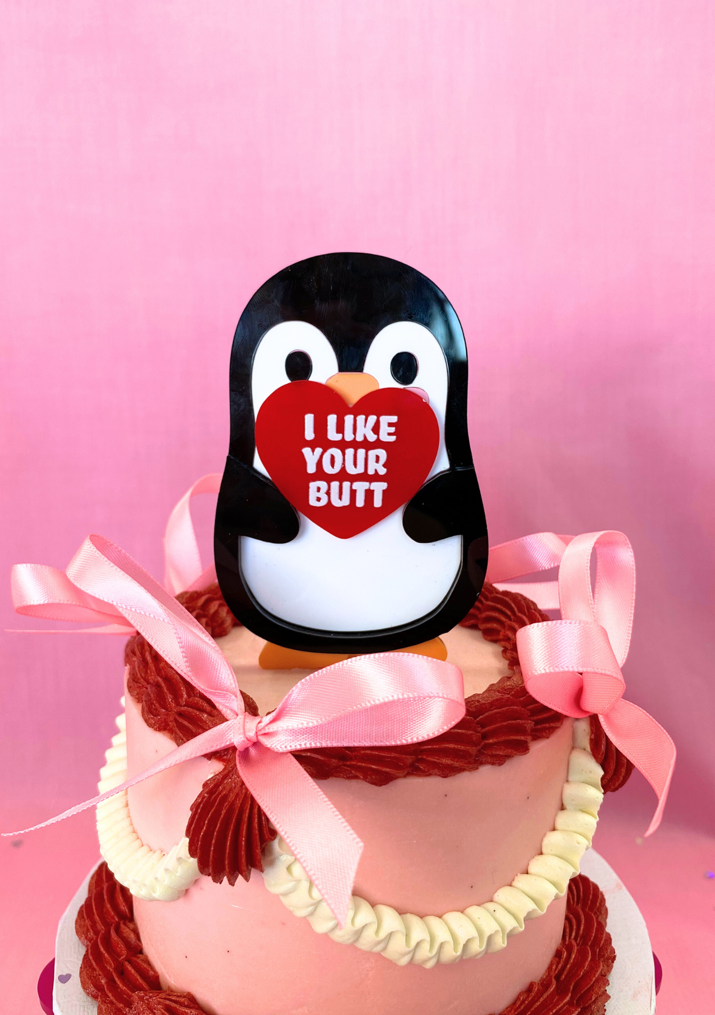 Penguin Secret Message Cake Topper