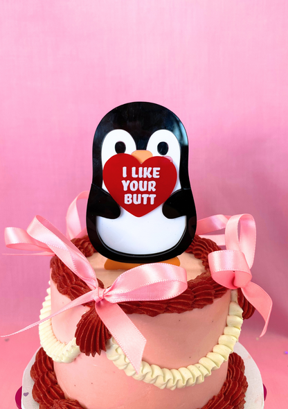 Penguin Secret Message Cake Topper