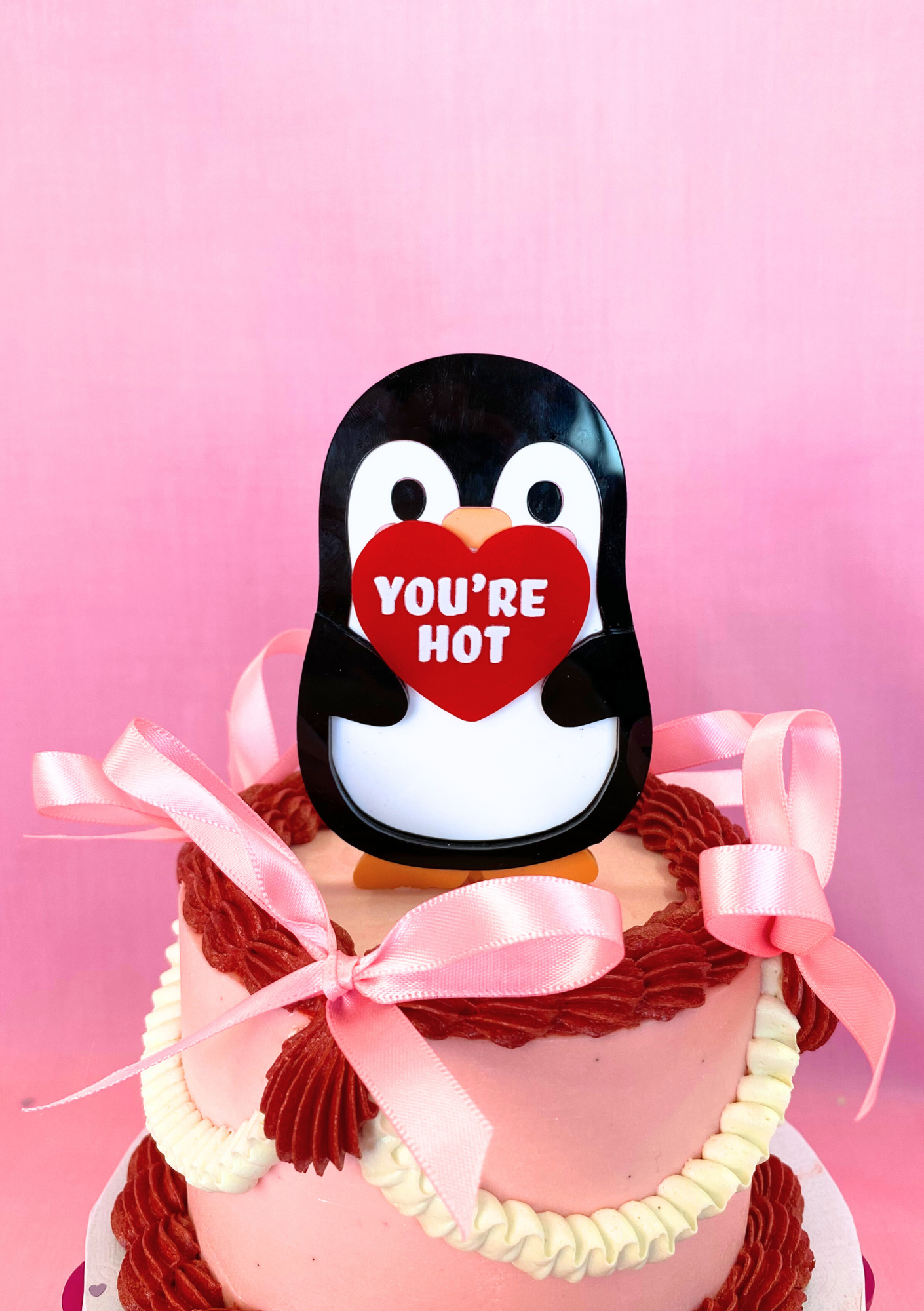 Penguin Secret Message Cake Topper