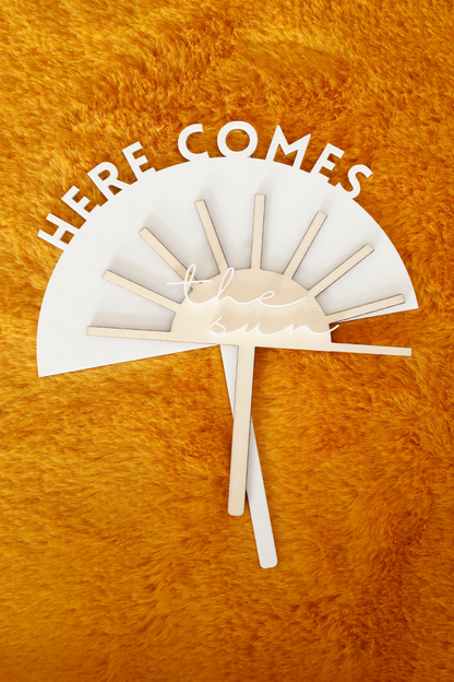 Here Comes The Sun Cake Toppers