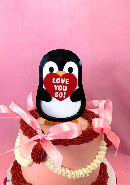 Penguin Secret Message Cake Topper