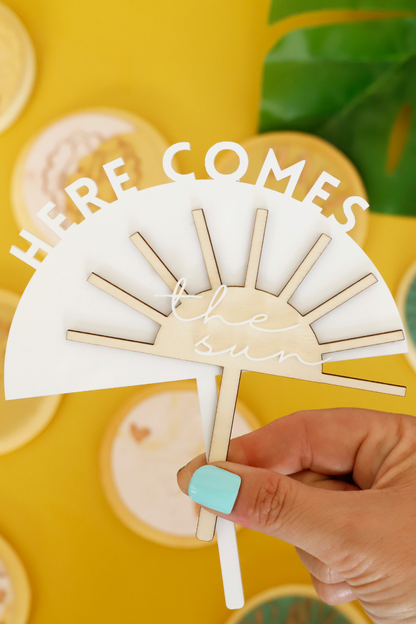 Here Comes The Sun Cake Toppers