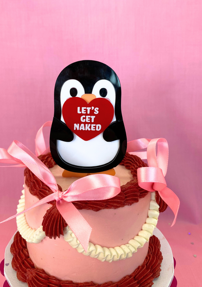 Penguin Secret Message Cake Topper