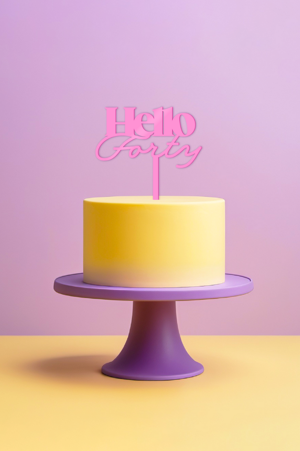 Hello Age Cake Topper