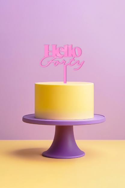 Hello Age Cake Topper