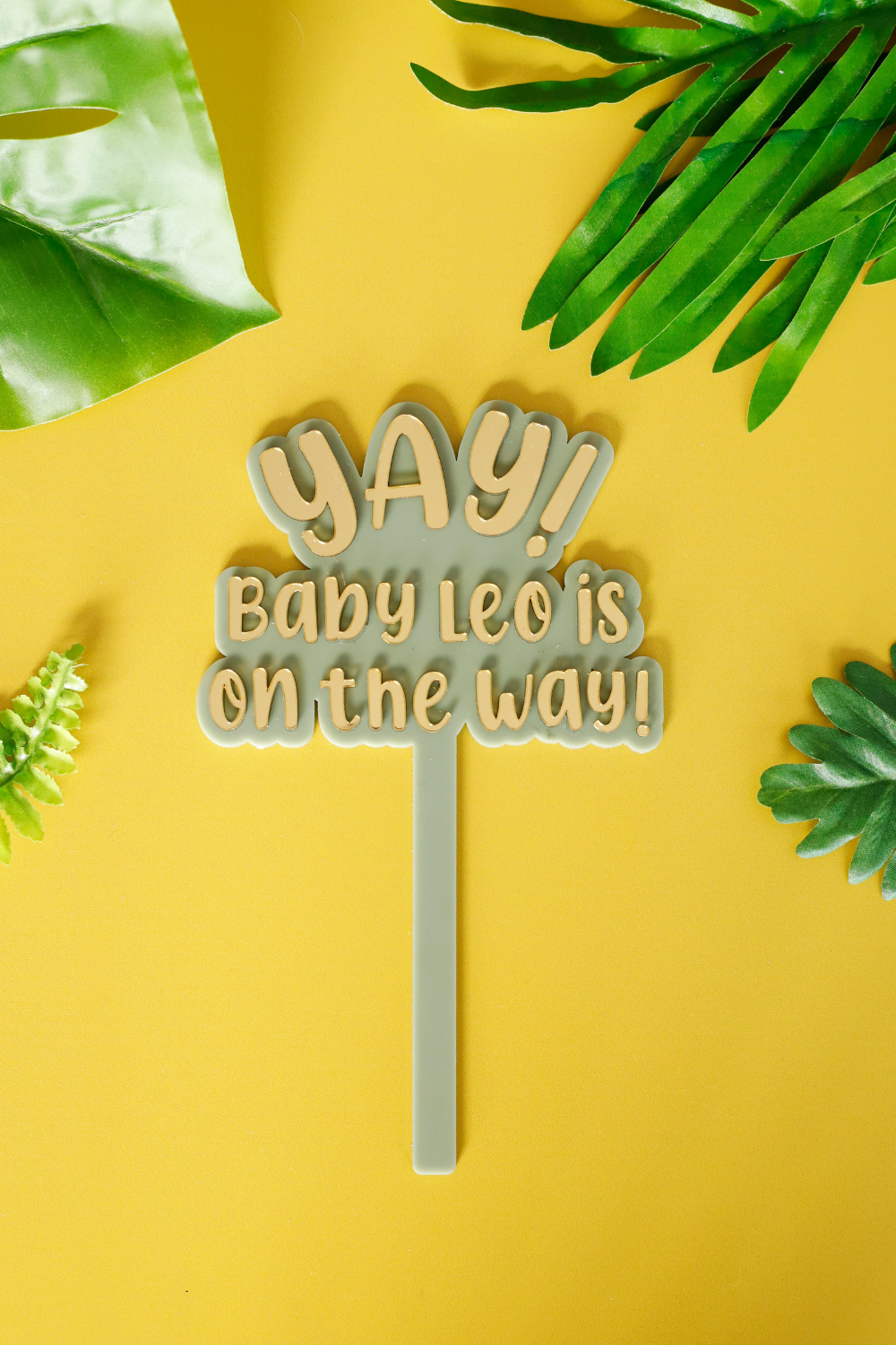 Custom Text Cake Topper For Baby Shower