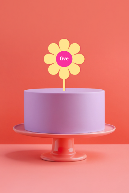 Daisy Age Cake Topper