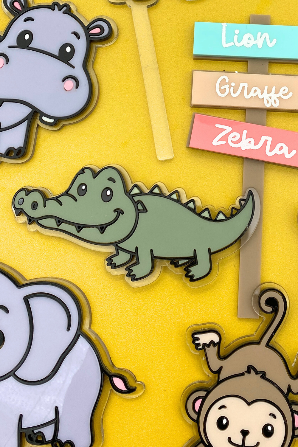 Crocodile Safari Animal Cake Toppers