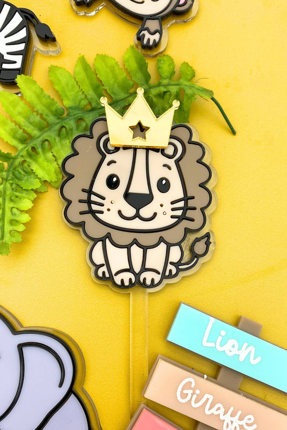 Accessories for Safari Animal Cake Toppers