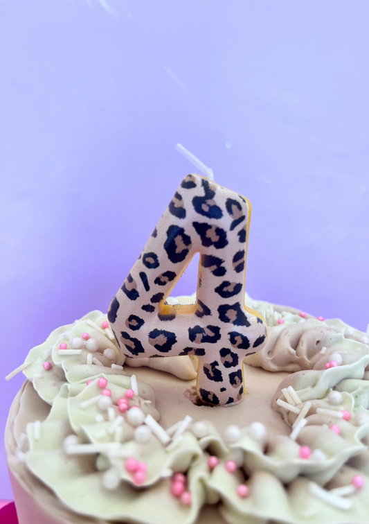 Animal Print Number Candles