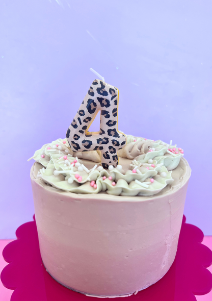 Animal Print Number Candles