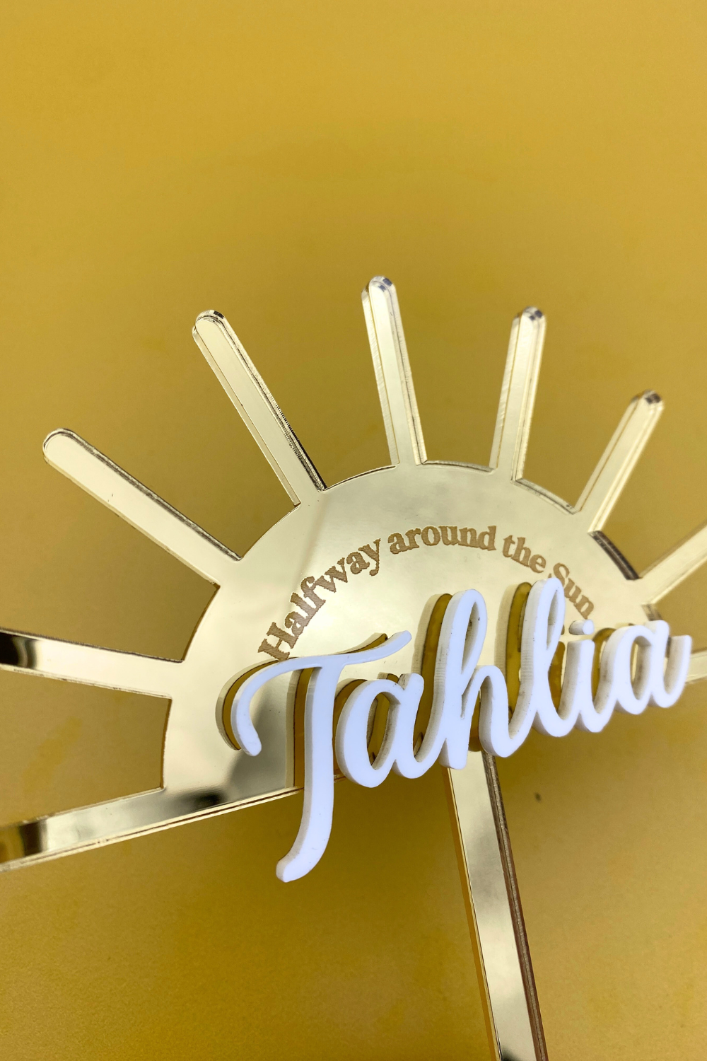 Halfway Around the Sun Cake Topper