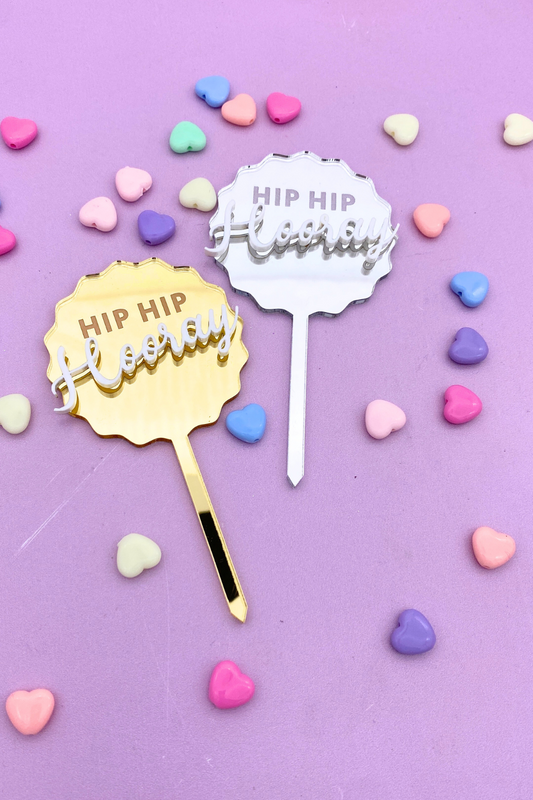 Hip Hip Hooray MiniCake Toppers