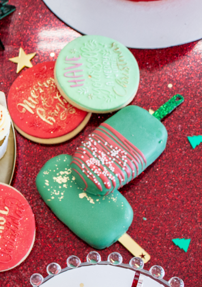 Christmas Cakesickle Pop Acrylic Lolly Sticks