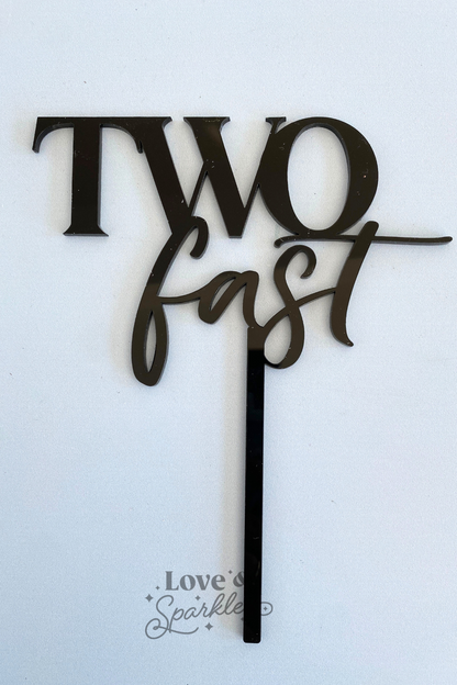 Two Fast Cake Topper