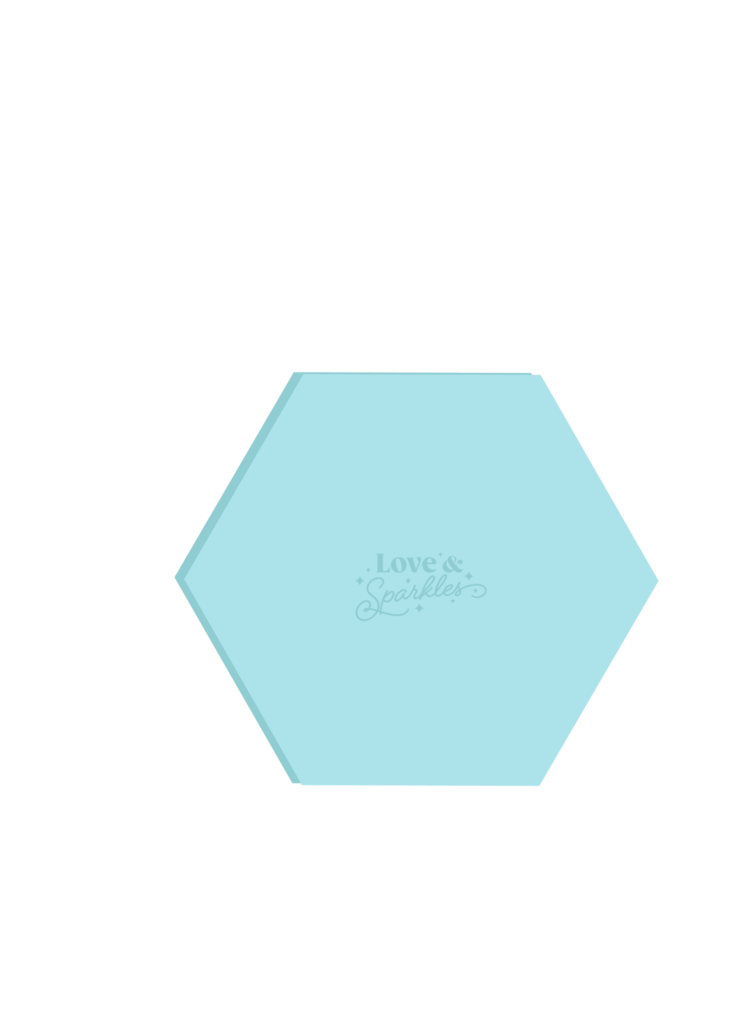 Hexagon Acrylic Cake Shape Guide 2 piece Set