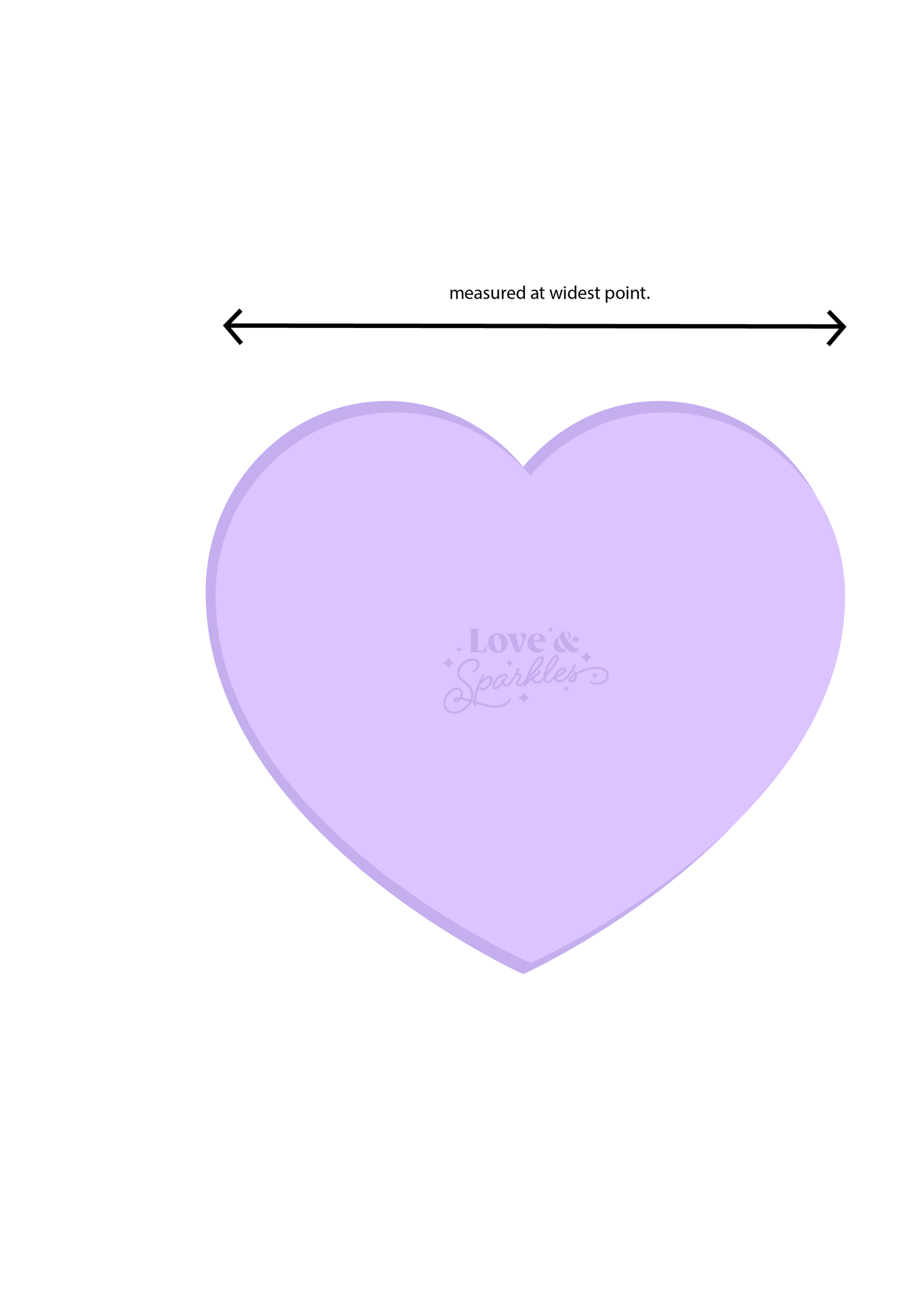 Heart Acrylic Cake Shape Guide 2 piece Set