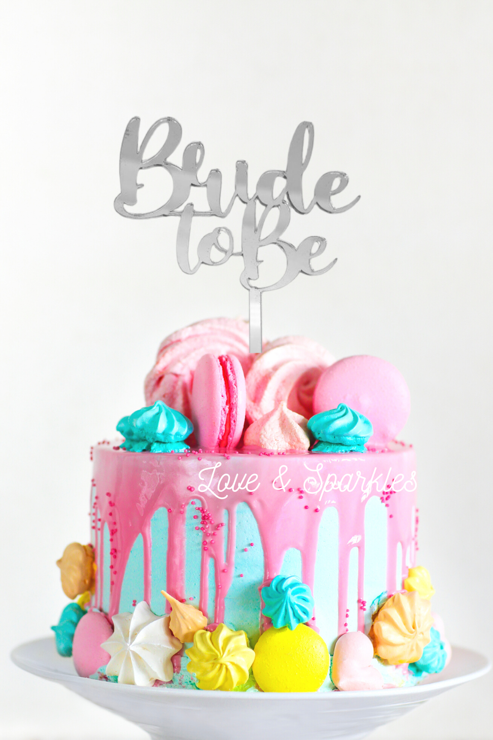 Bride To Be Metallic Cake Topper