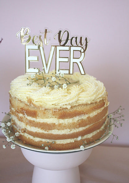 Multi Layer Best Day Ever Wedding Cake Topper