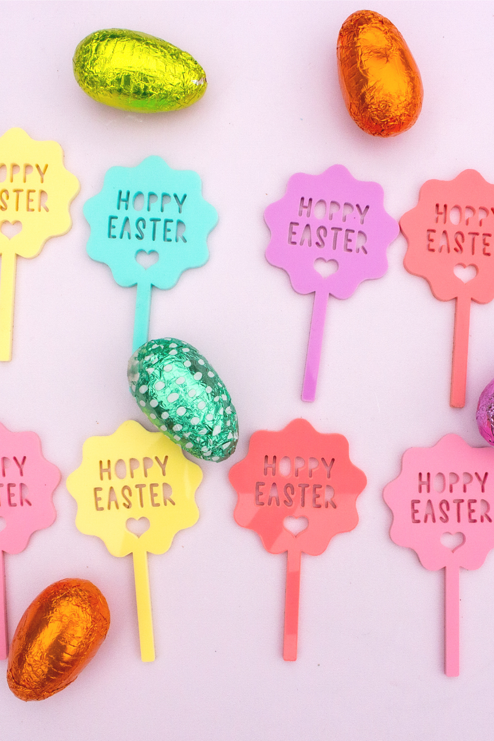 Hoppy Easter Cutout Cupcake Toppers