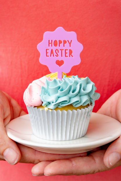 Hoppy Easter Cutout Cupcake Toppers