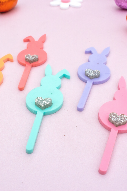 Bunny Cupcake Toppers with Sparkly Bums