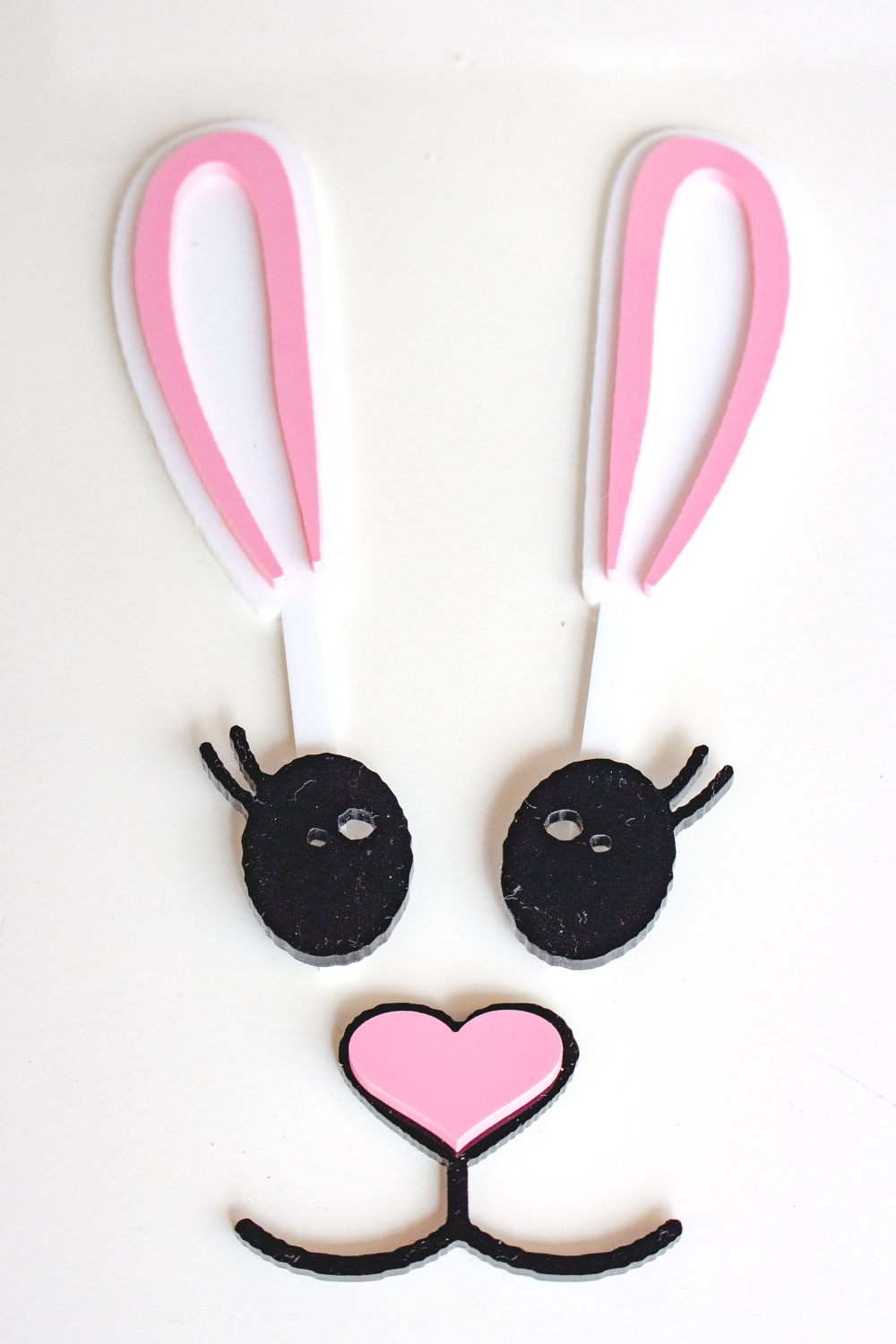 DIY Bunny Face Set Cake Topper for Easter