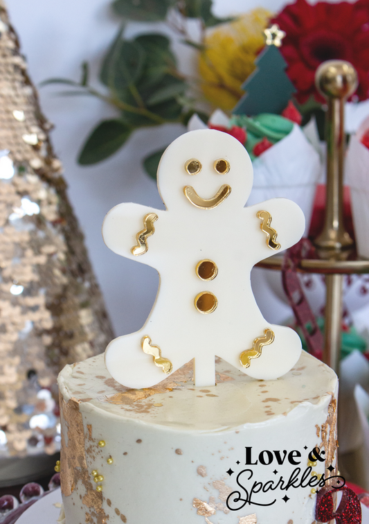 Run Run as Fast as You Can Gingerbread Man Cake Topper