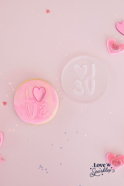 Valentines Love Design Fondant Cookie Press