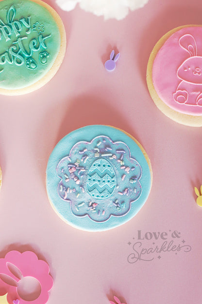 Easter Egg in a Flower Fondant Cookie Press