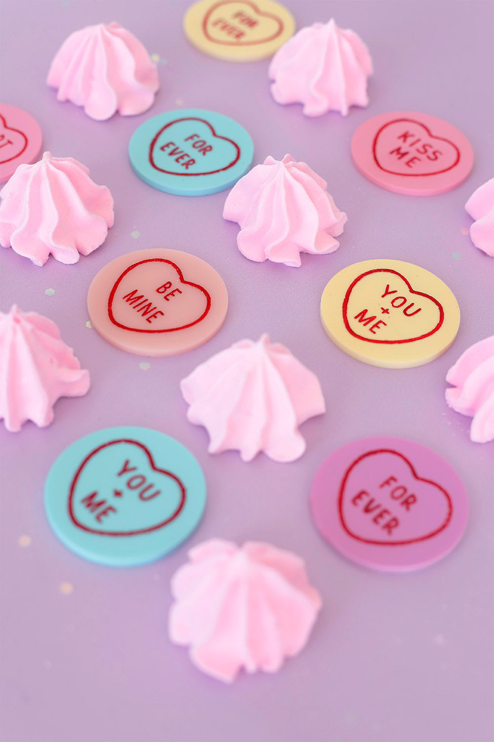 Love Valentines Heart Conversation Cupcake Toppers Discs