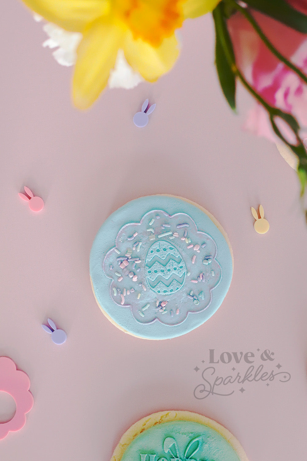 Easter Egg in a Flower Fondant Cookie Press