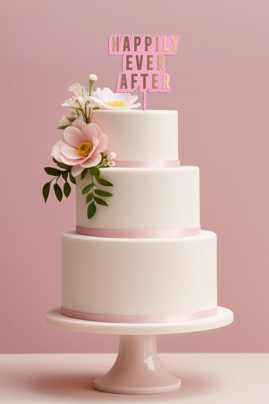 Happily Ever After Wedding Cake Topper