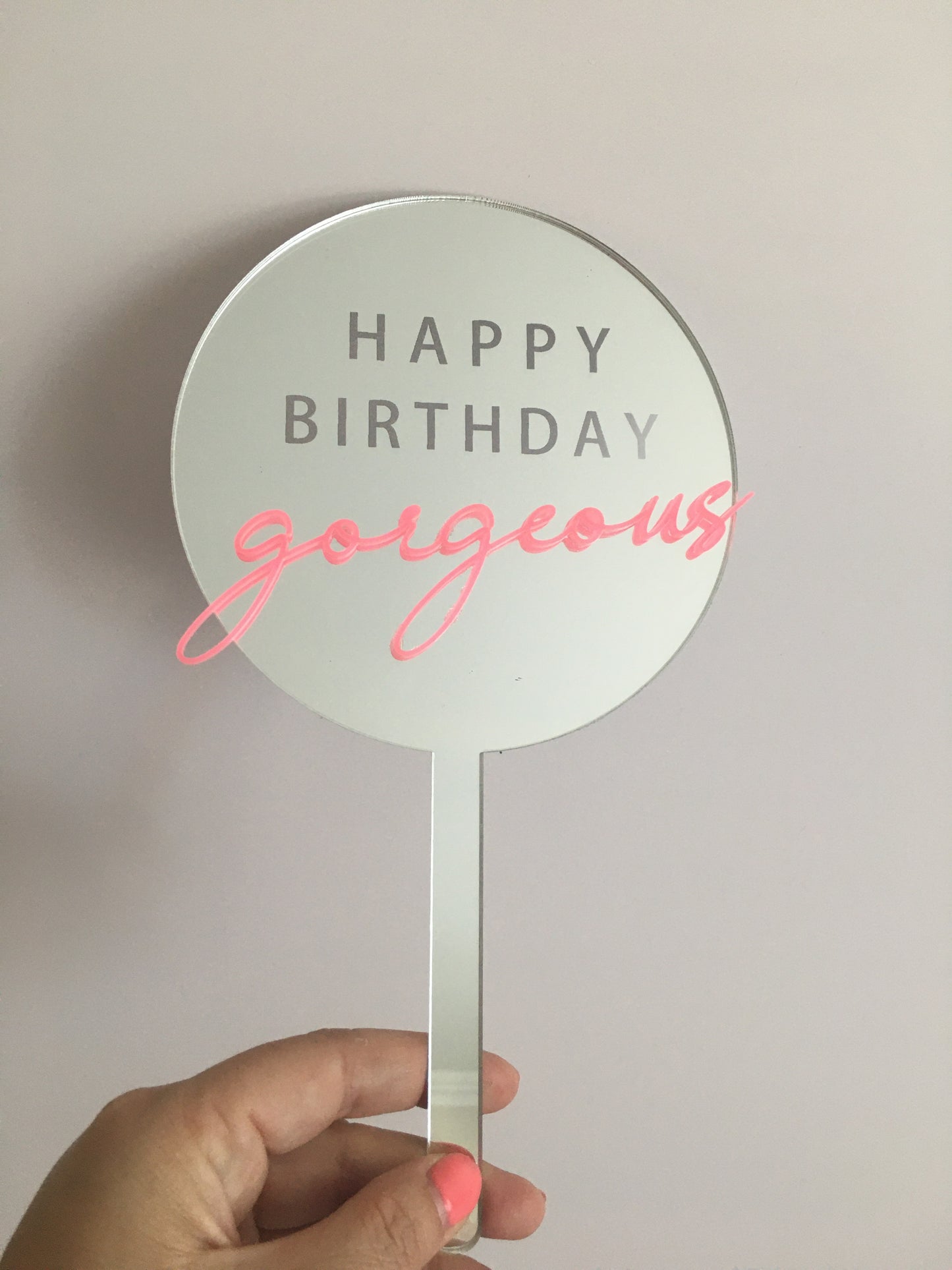 Double Layer Happy Birthday Gorgeous Cake Topper