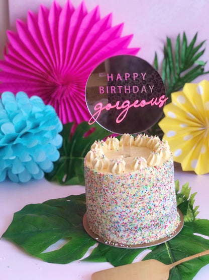 Double Layer Happy Birthday Gorgeous Cake Topper