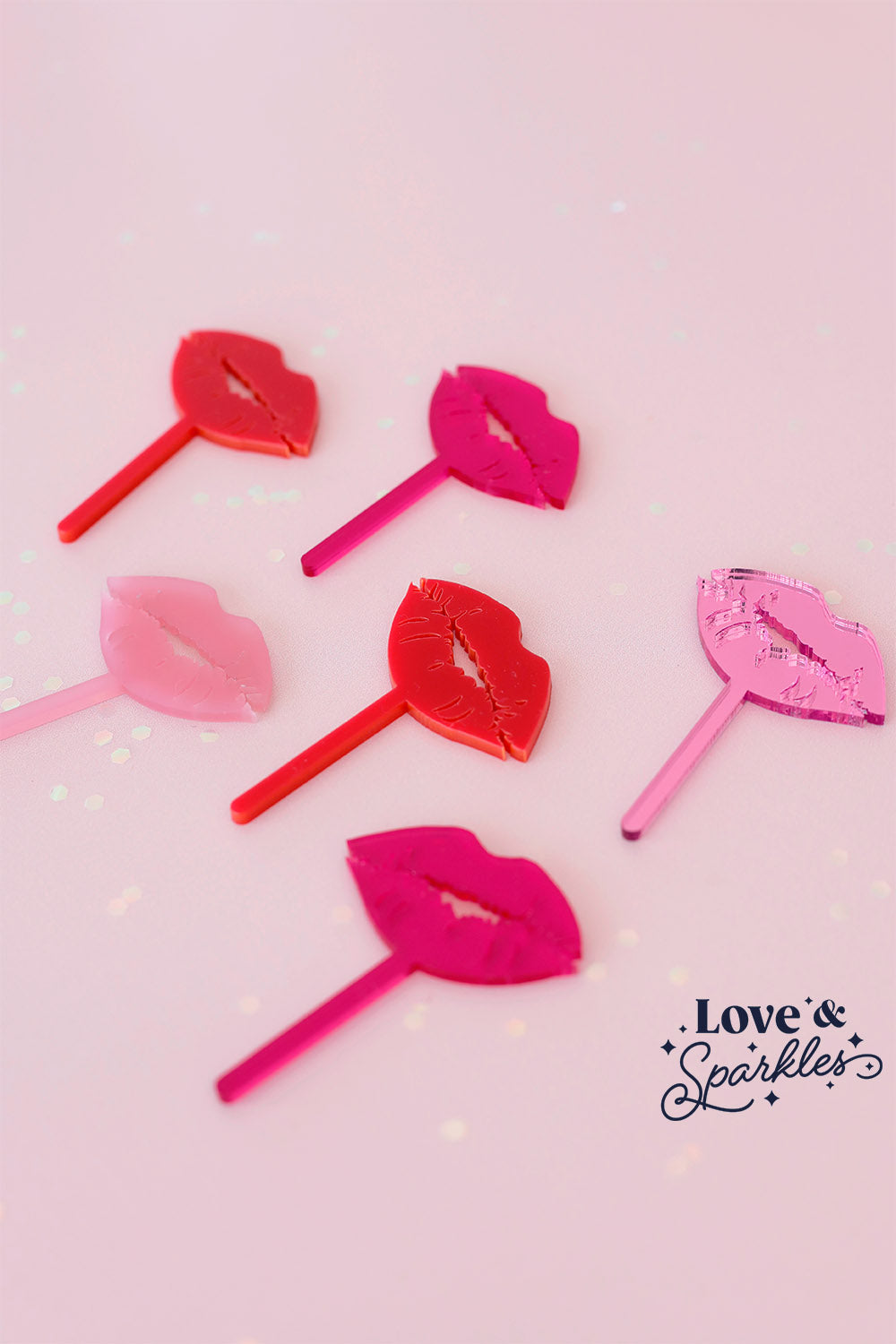 Lippies Valentines Cupcake Toppers