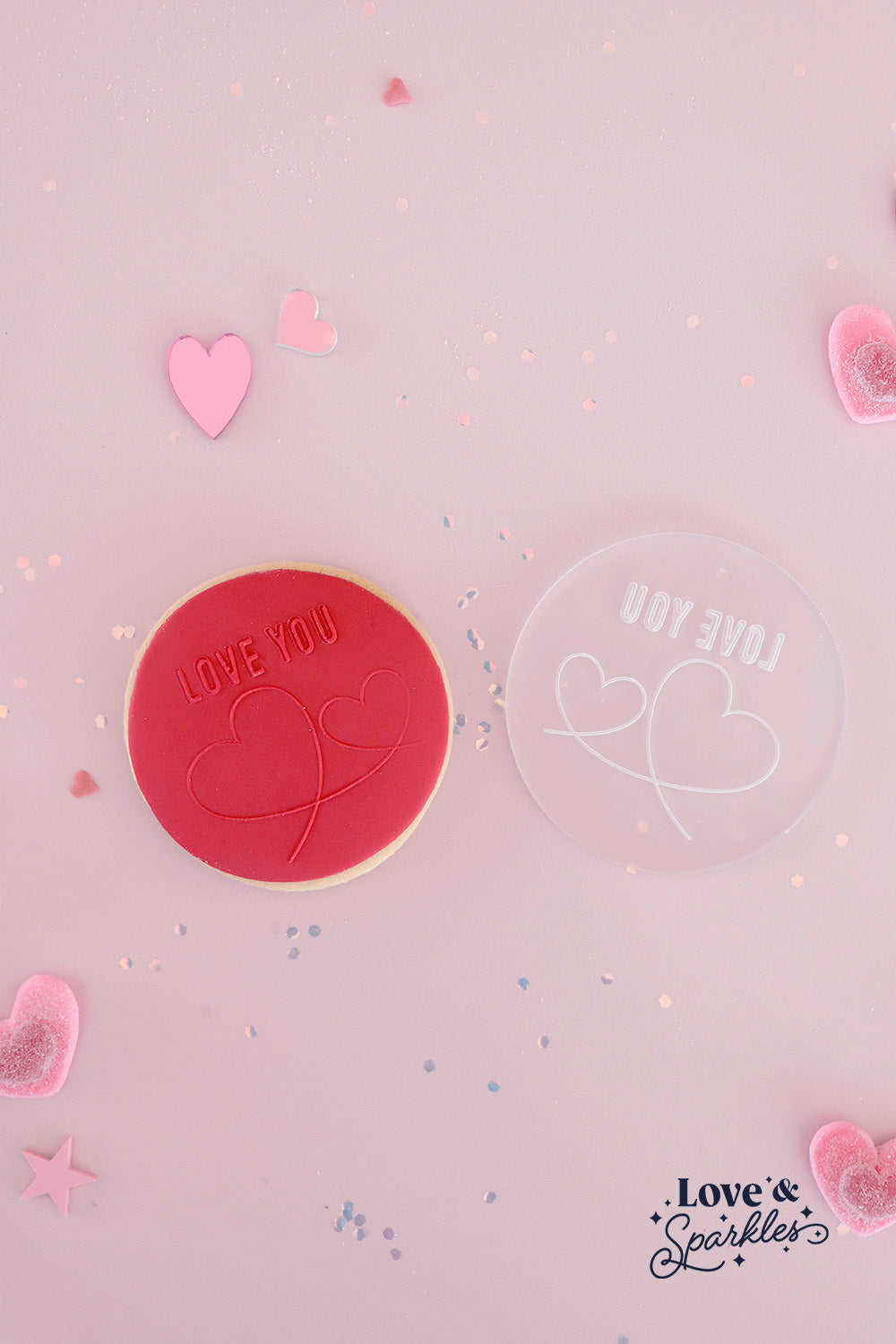 Love You Heart Fondant Cookie Press