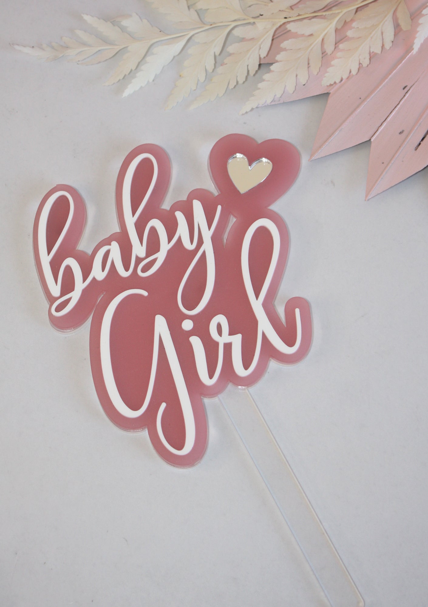 Baby Girl Blush Cake Topper