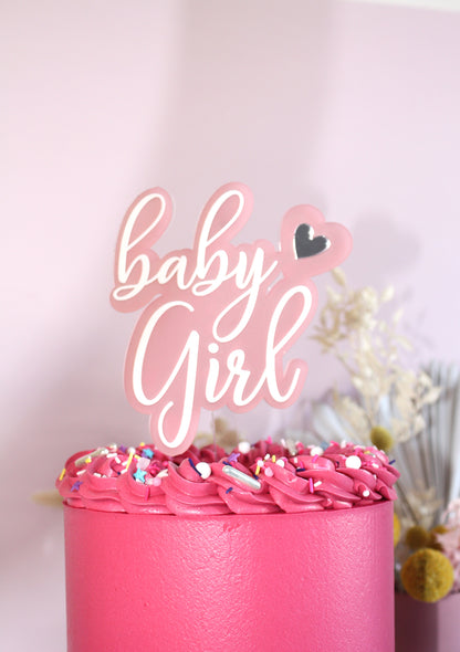 Baby Girl Blush Cake Topper