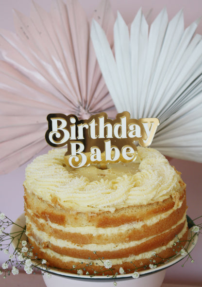 Birthday Babe Boho Style Cake Topper