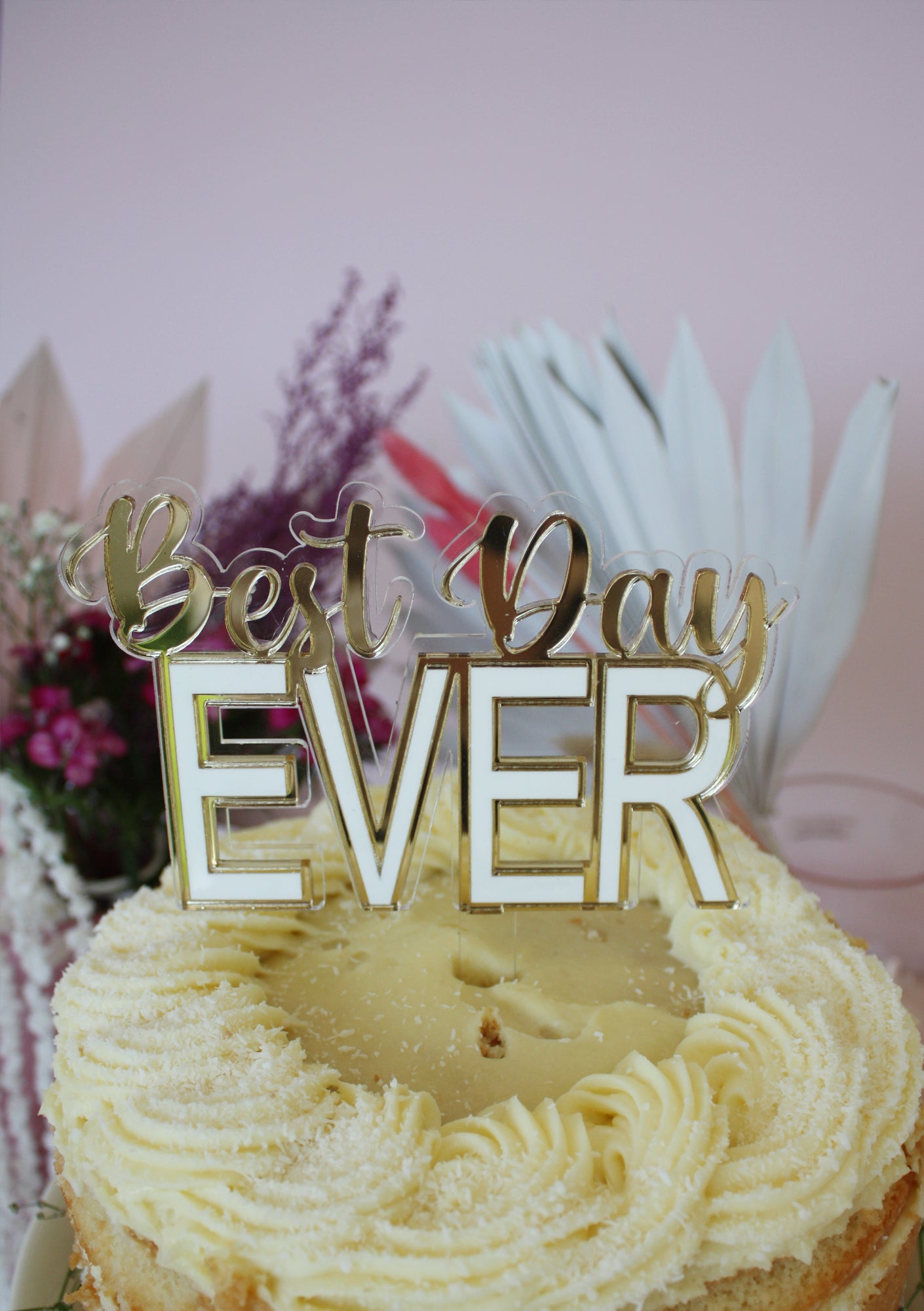 Multi Layer Best Day Ever Wedding Cake Topper