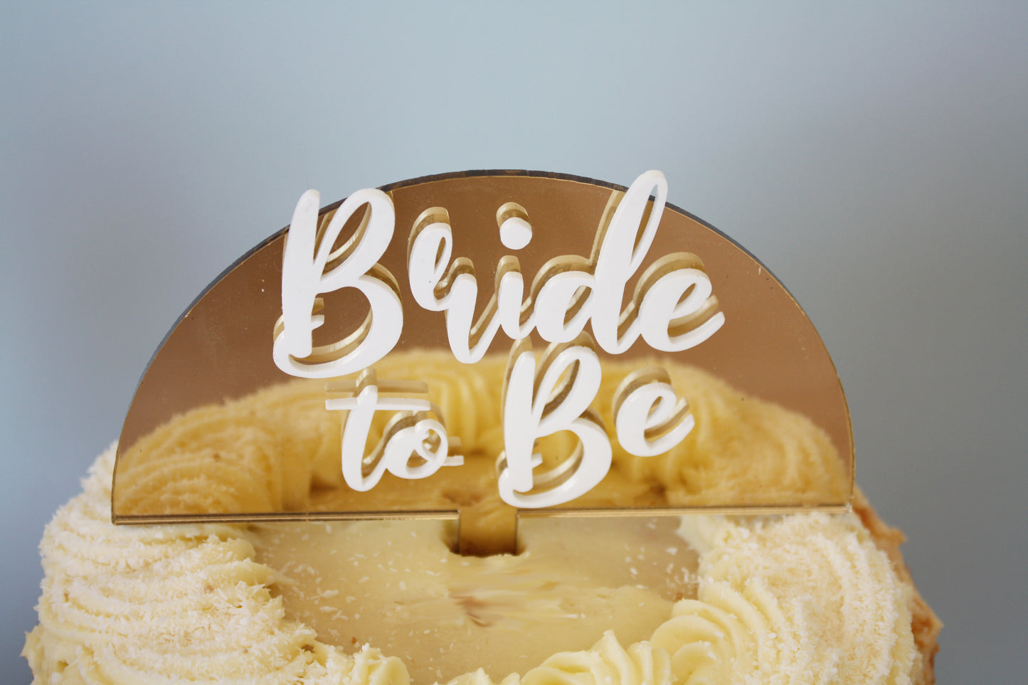 Bride To Be Metallic Acrylic Cake Topper