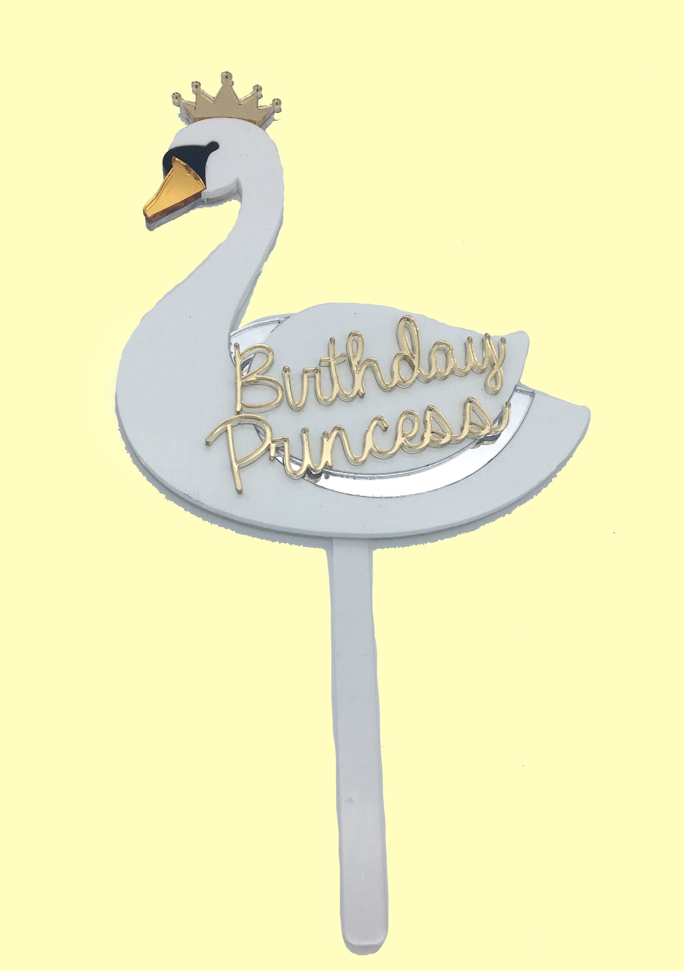 Birthday Princess Swan Cake Topper