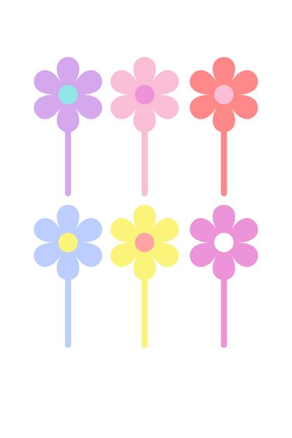 Pretty Daisy Cupcake Toppers