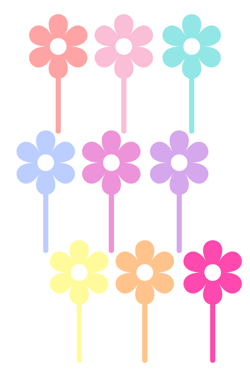 Pretty Daisy Cupcake Toppers