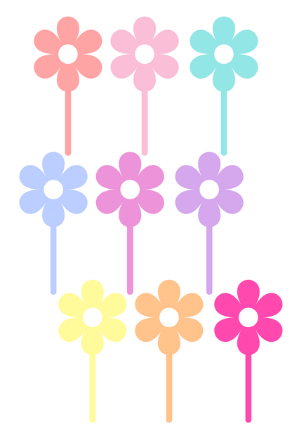 Pretty Daisy Cupcake Toppers