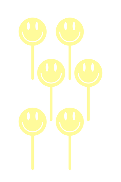 Smiley Face Cupcake Toppers